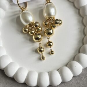 luna pearl cascade drop earring